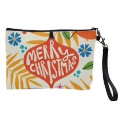 Cosmetic Bag, Bold Colourful Festive Xmas Christmas Giftware By AbiGoLucky