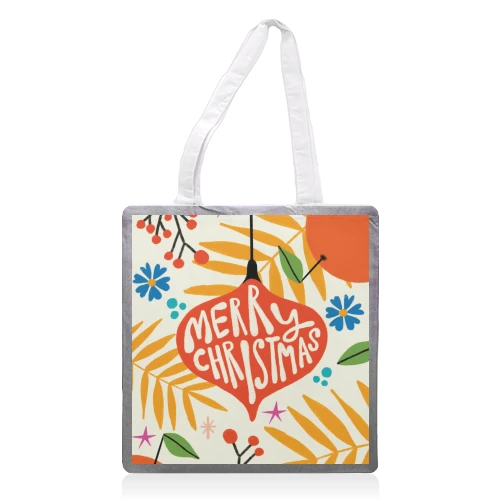 Tote Bags, Bold Colourful Festive Xmas Christmas Giftware By AbiGoLucky 1 Tote Bags, Bold Colourful Festive Xmas Christmas Giftware By AbiGoLucky