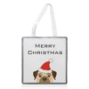 Tote Bags, Border Terrier Christmas Greeting By Adam Regester