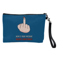 Cosmetic Bag, Cheeky Christmas Finger! By Adam Regester