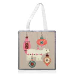 Tote Bags, Christmas Baubles With A Polar Bear By Ania Wieclaw