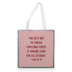 Tote Bags, Christmas Cheer Buddy The Elf Quote By The Girl Next Draw