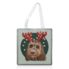 Tote Bags, Christmas Cockapoo Print By The Girl Next Draw