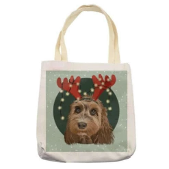 Christmas Store -Christmas Store christmas cockapoo print printed tote bag by the girl next draw totebaglinen 6321b59a63c2a9.21149958