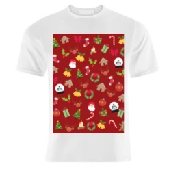 T-shirts, Christmas Collage Red By Riad Mannan
