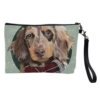 Cosmetic Bag, Christmas Dachshund Print By The Girl Next Draw