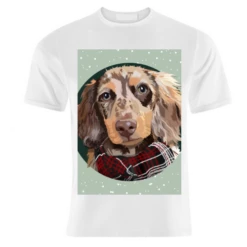 T-shirts, Christmas Dachshund Print By The Girl Next Draw