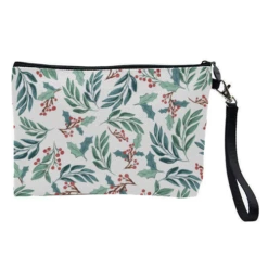 Cosmetic Bag, Christmas Florals By Mukta Lata Barua