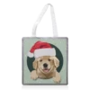 Tote Bags, Christmas Golden Retriever Puppy Print By The Girl Next Draw