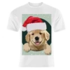 T-shirts, Christmas Golden Retriever Puppy Print By The Girl Next Draw