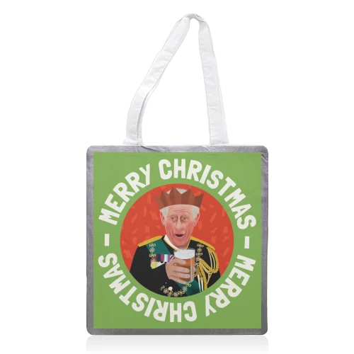 Tote Bags, Christmas King Charles Bold Illustration Giftware By AbiGoLucky 1 Tote Bags, Christmas King Charles Bold Illustration Giftware By AbiGoLucky