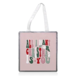Tote Bags, Christmas Partner Love Print By The Girl Next Draw
