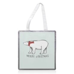 Tote Bags, Christmas Polar Bear By Yazmin Brooks