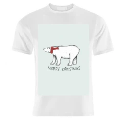 T-shirts, Christmas Polar Bear By Yazmin Brooks