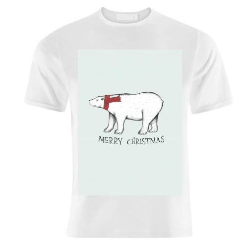 T-shirts, Christmas Polar Bear By Yazmin Brooks 1 T-shirts, Christmas Polar Bear By Yazmin Brooks