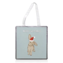 Tote Bags, Christmas Rabbit By Adam Regester