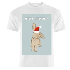 T-shirts, Christmas Rabbit By Adam Regester