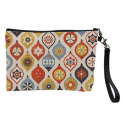 Cosmetic Bag, Christmas Retro Baubles Pattern By Ania Wieclaw
