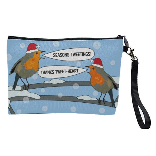 Cosmetic Bag, Christmas Robin Seasons Tweetings Collection By Catherine Critchley. 1 Cosmetic Bag, Christmas Robin Seasons Tweetings Collection By Catherine Critchley.