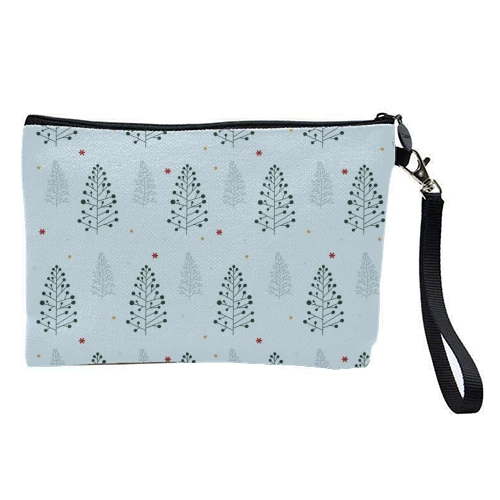 Cosmetic Bag, Christmas Tree Pattern Print By The Girl Next Draw 1 Cosmetic Bag, Christmas Tree Pattern Print By The Girl Next Draw
