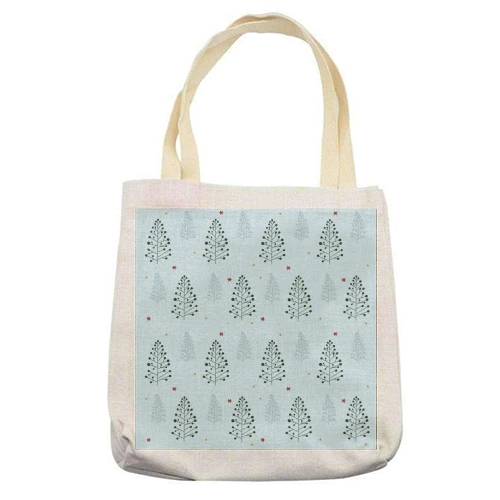 Tote Bags, Christmas Tree Pattern Print By The Girl Next Draw 2 Tote Bags, Christmas Tree Pattern Print By The Girl Next Draw - Image 2