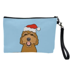 Cosmetic Bag, Cockapoo Pawsome Christmas By Adam Regester