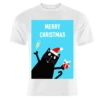 T-shirts, Cute Black Cat Merry Christmas By Adam Regester