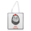 Tote Bags, Cute Christmas Hedgehog Illustration By Adam Regester