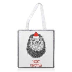 Tote Bags, Cute Christmas Hedgehog Illustration By Adam Regester