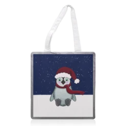 Tote Bags, Cute Penguin Christmas By Charlotte Rowlands