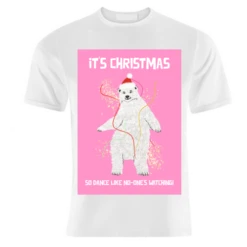 T-shirts, Dancing Polar Bear Christmas Greeting By Adam Regester