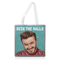 Tote Bags, David Beckham Christmas Beck The Halls By AbiGoLucky