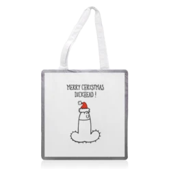 Tote Bags, Dickhead Christmas Greeting By Adam Regester