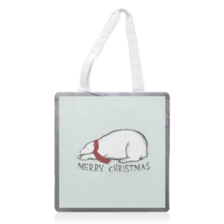 Tote Bags, Dreaming Christmas Polar Bear By Yazmin Brooks