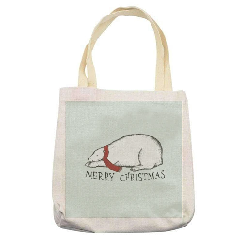 Tote Bags, Dreaming Christmas Polar Bear By Yazmin Brooks 2 Tote Bags, Dreaming Christmas Polar Bear By Yazmin Brooks - Image 2