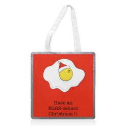 Tote Bags, Eggs-cellent Christmas Card By Adam Regester