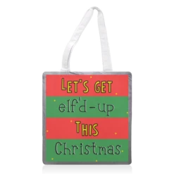 Tote Bags, Elf'd Up - Funny Christmas Card - Alcohol And High Elf Spirits By Lisa Wardle