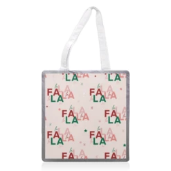 Tote Bags, Fa La La La Christmas Pattern By The Girl Next Draw
