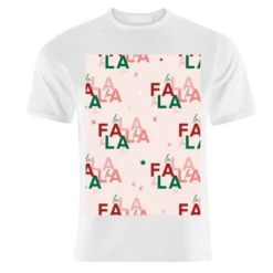 T-shirts, Fa La La La Christmas Pattern By The Girl Next Draw