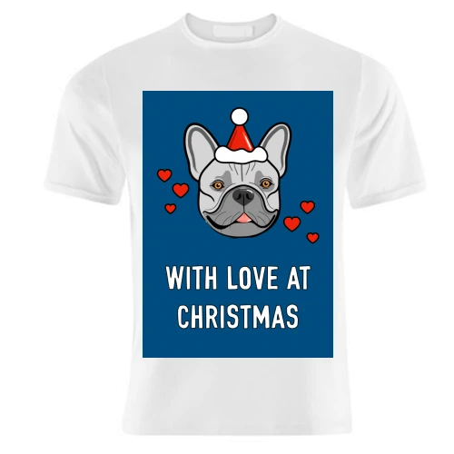 T-shirts, Frenchie Christmas Love By Adam Regester 1 T-shirts, Frenchie Christmas Love By Adam Regester