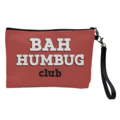 Cosmetic Bag, Funny Bah Humbug Christmas Gift By Running With Scissors