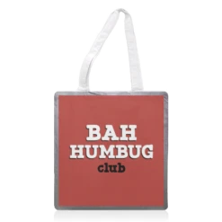Tote Bags, Funny Bah Humbug Christmas Gift By Running With Scissors