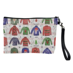 Cosmetic Bag, Garish Christmas Jumpers By Sarah Leeves