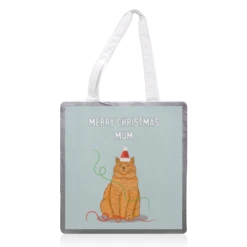 Tote Bags, Ginger Cat Mum Christmas By Adam Regester
