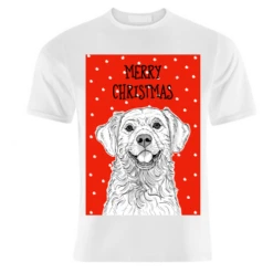 T-shirts, Golden Retriever Christmas Greeting By Adam Regester