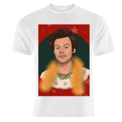 T-shirts, Harry Christmas Star And Tinsel Print By The Girl Next Draw