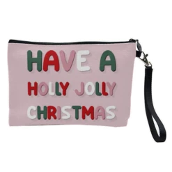 Cosmetic Bag, Have A Holly Jolly Christmas By The Girl Next Draw