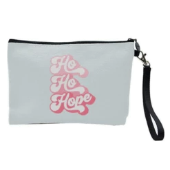 Cosmetic Bag, Ho Ho Hope #positivevibes #Pink #Christmas By Dominique Vari