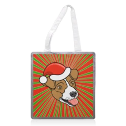 Tote Bags, Jack Russell Pawsome Christmas Wishes By Adam Regester