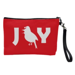 Cosmetic Bag, JOY Christmas Robin Collection By Catherine Critchley.